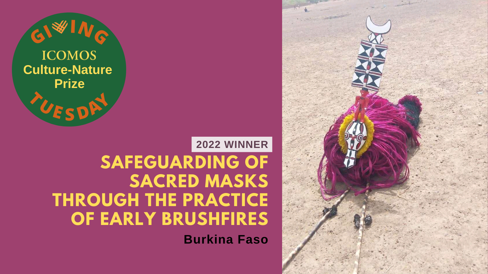Burkina Faso, Sacred mask used during the ritual ceremony (2nd prize)