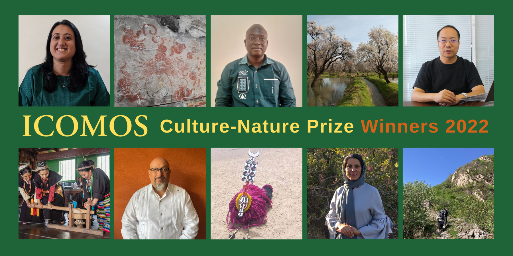 ICOMOS Culture Nature Prize Winners 2022 Banner EN
