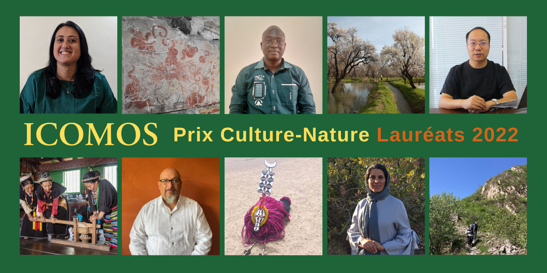 ICOMOS Culture Nature Prize Winners 2022 Banner FR