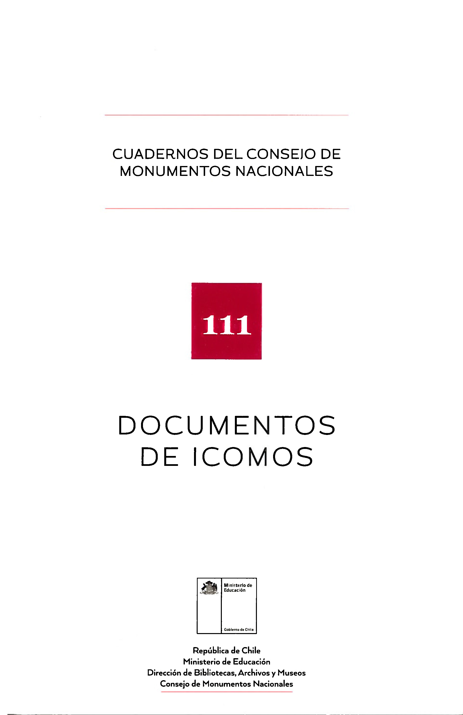Cuaderno 111 DOCUMENTOS DE ICOMOS
